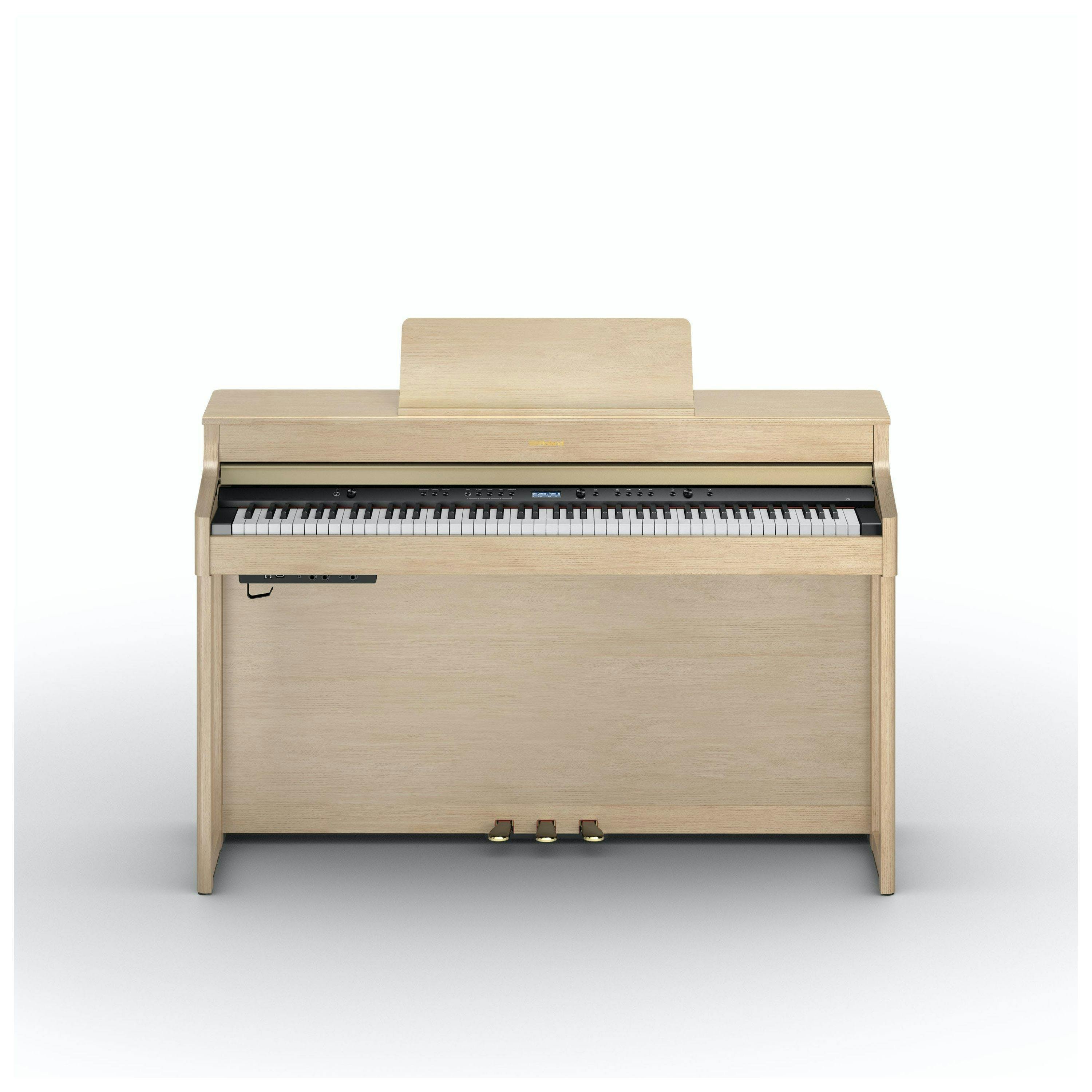 Roland HP702 Digital Piano in Light Oak Bundle - 506520-328967-HP702_LA_Front.jpg
