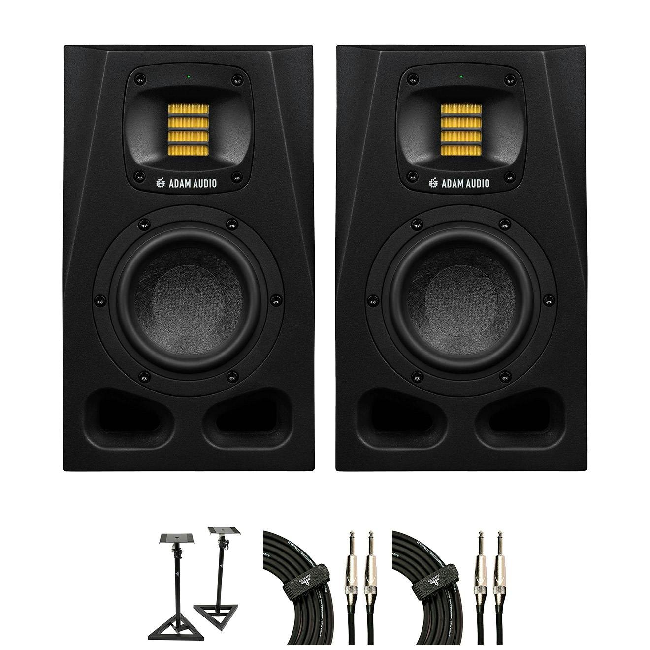 ADAM Audio A4V Studio Monitor Bundle with speaker stands and cables - 504372-BUN-A4V-STAND.jpg