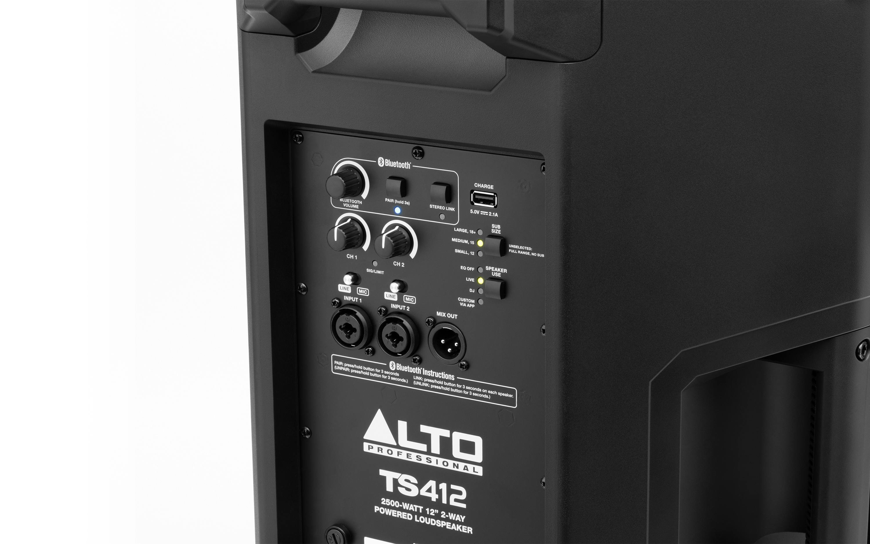 Alto TS412 Active 12" PA Speaker Bundle - 534572-TS412-Back-Detail-MEDIA.jpg