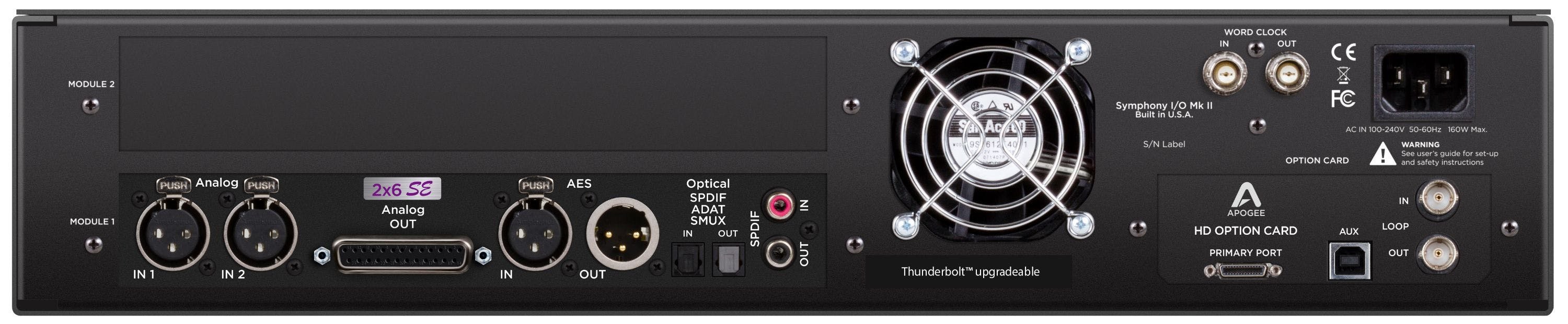 Apogee Symphony I/O MkII 2x6 SE AD/DA converter pro tools HD configuration - 261817-SIO-MK2-Back-Panel-2x6-SE-PT.jpg