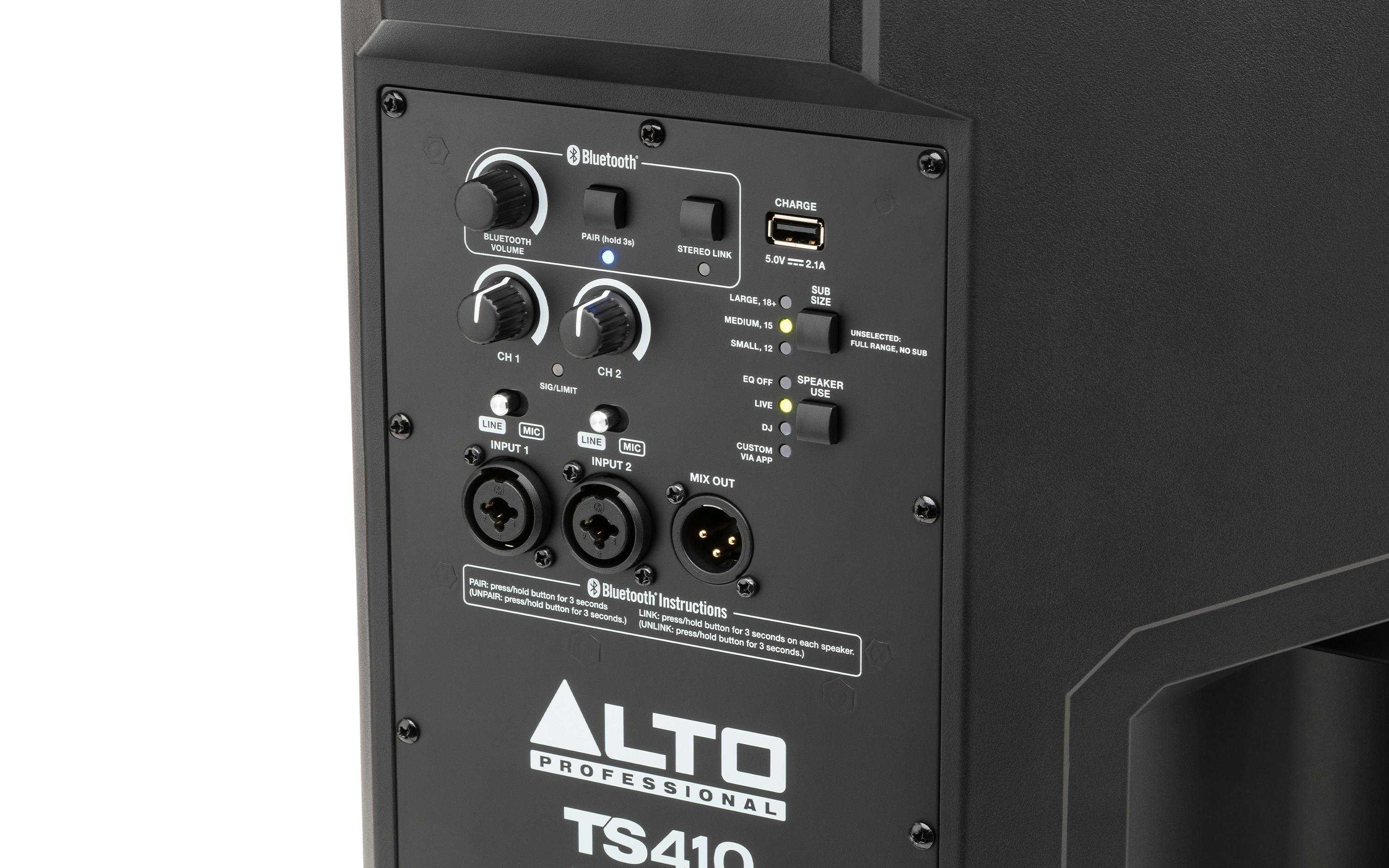 Alto TS410 Active 10" PA Speaker Bundle - 534561-TS410-Detail-Back-MEDIA.jpg