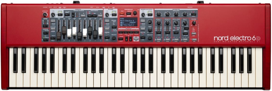 Nord Electro 6D 61 Key Keyboard in Red Bundle 1 - _BUN-NOR0068-01-NE6D-61-Top.jpg