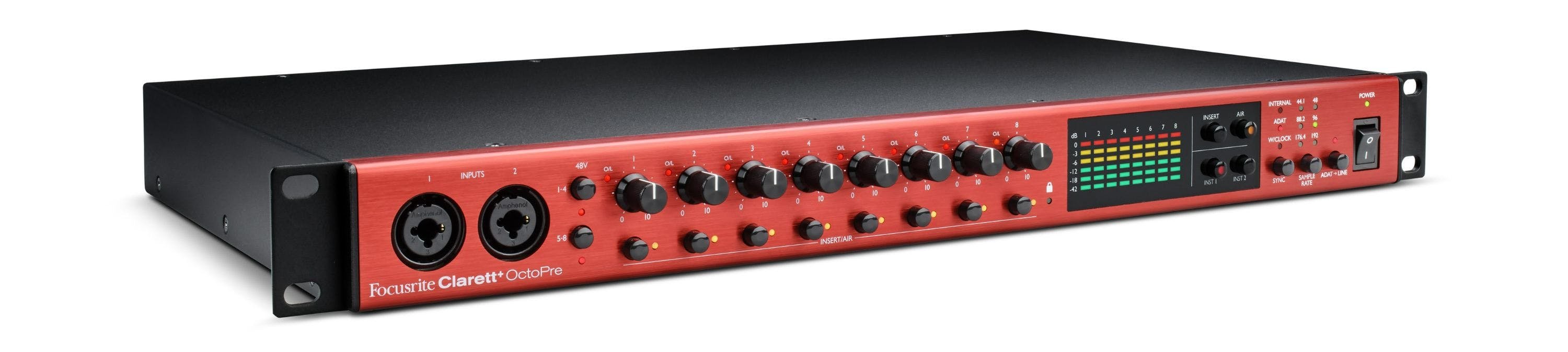 Focusrite Clarett+ OctoPre Eight-Channel ADAT Mic Preamp
