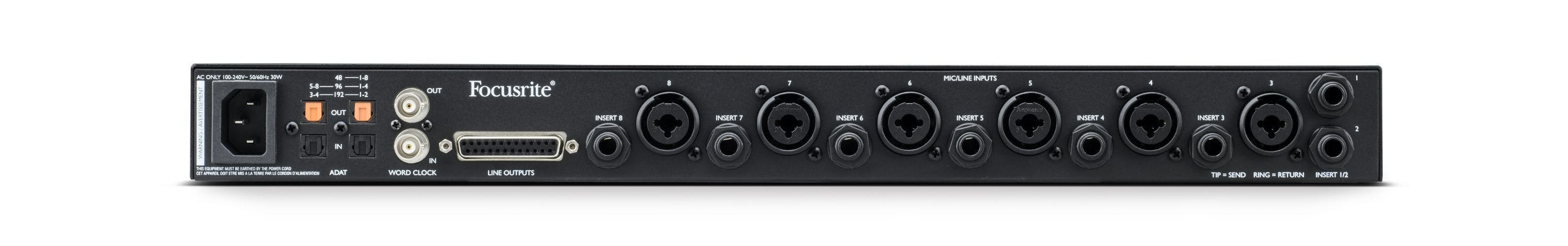 Focusrite Clarett+ OctoPre Eight-Channel ADAT Mic Preamp
