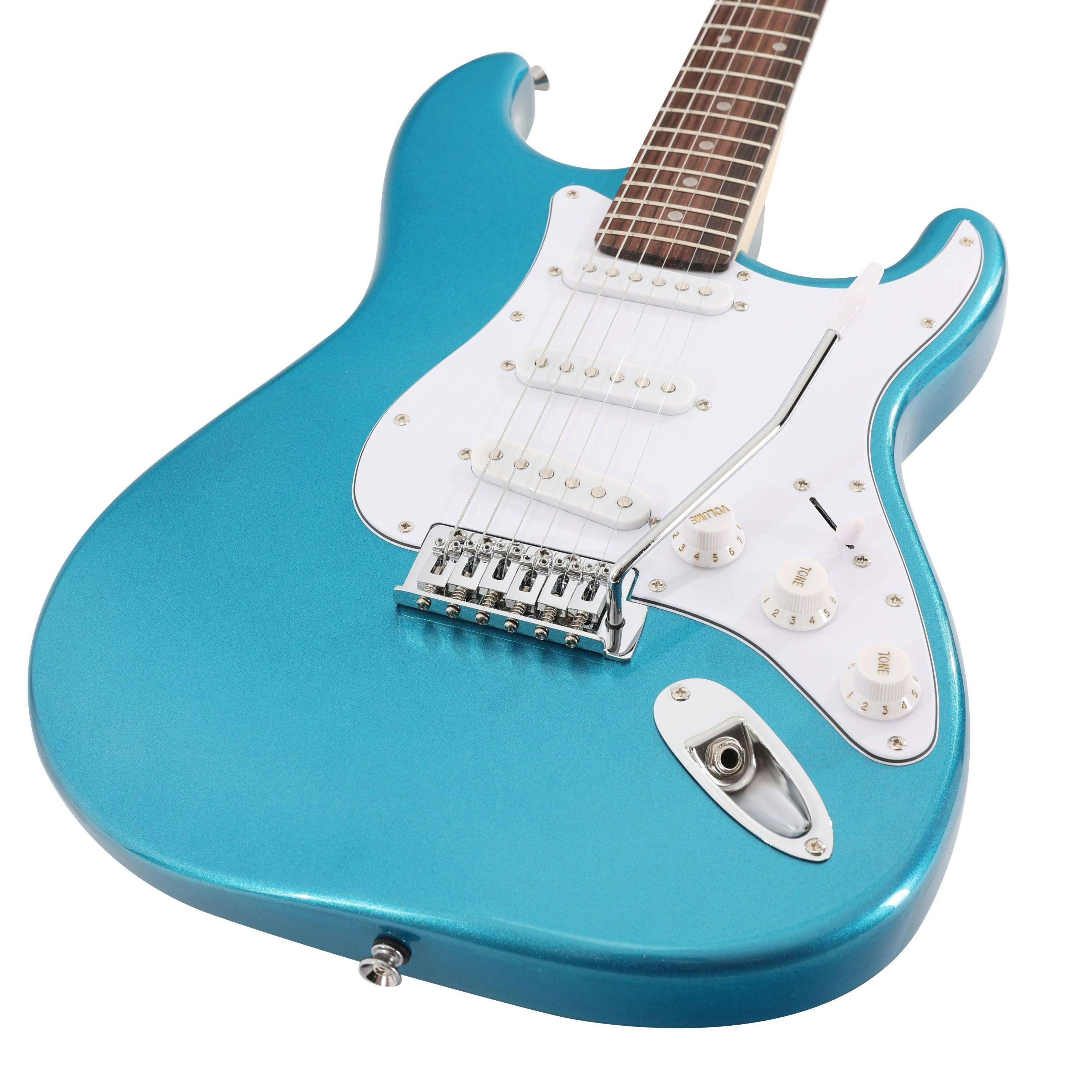 EastCoast ST1 Electric Guitar Starter Pack in Lake Placid Blue with 15W Amp & Accessories - 477827-EC-ST1-LPB 4.jpg