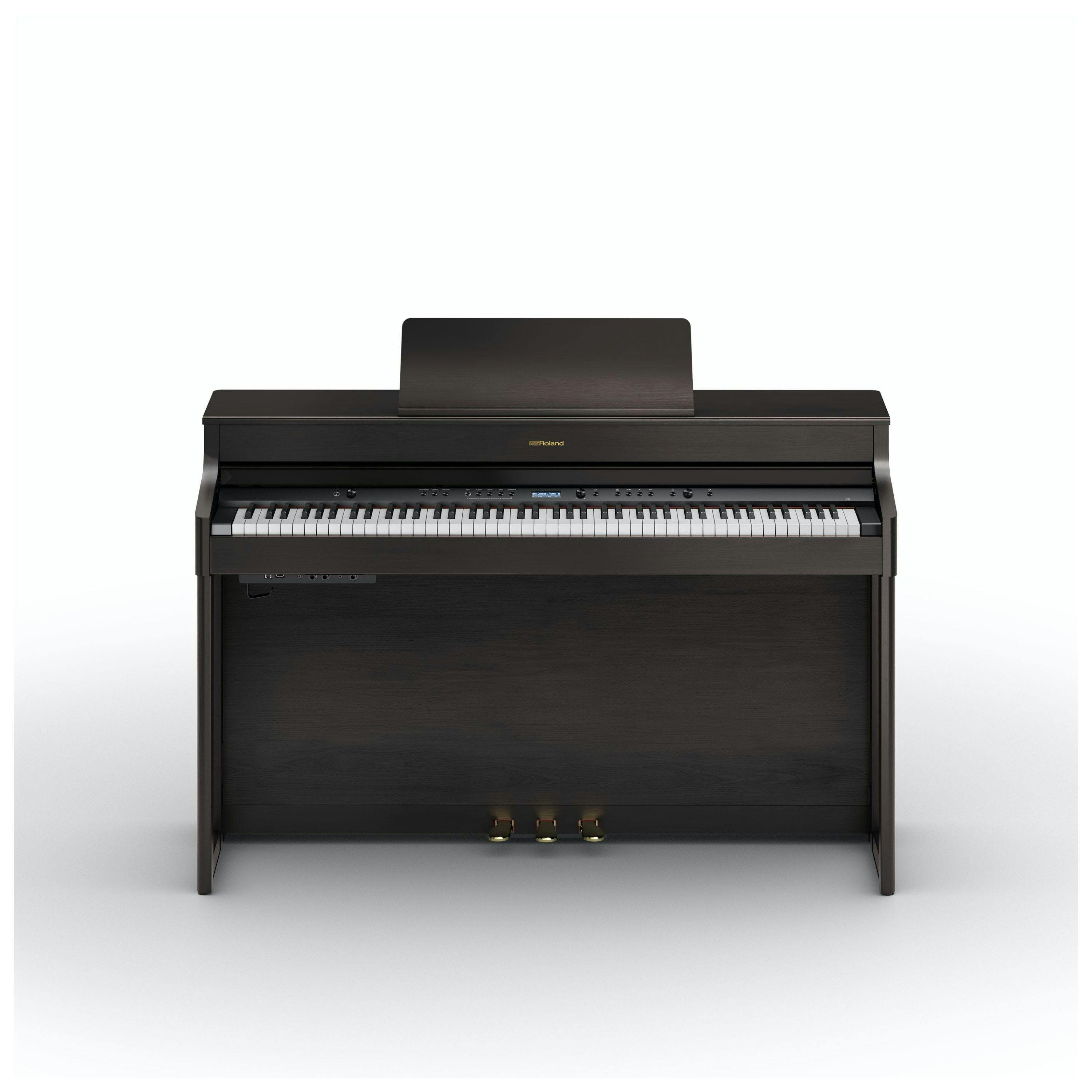 Roland HP702 Digital Piano in Black Bundle 2 - 506514-328965-HP702_DR_Front.jpg