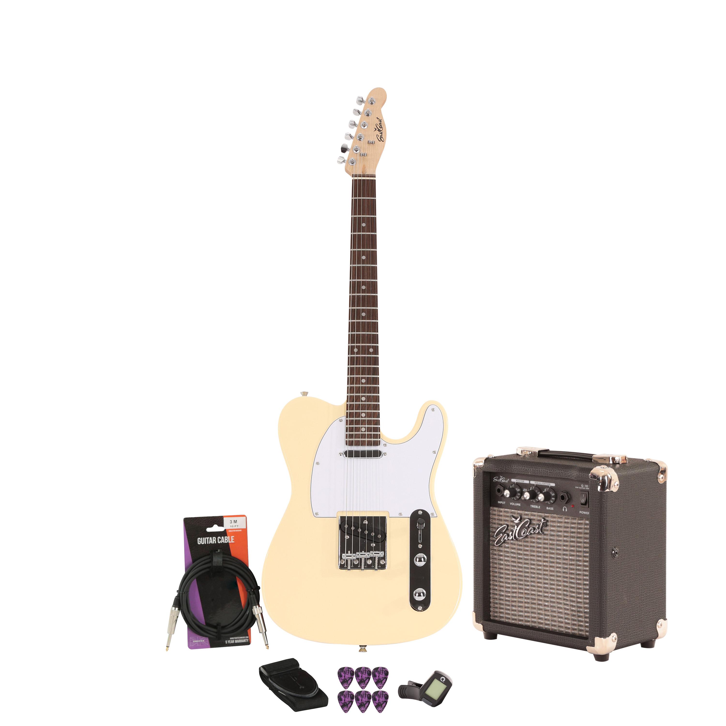 EastCoast T1 Electric Guitar Starter Pack in Vintage White with 10W Amp & Accessories - _BUN-EC-T1-VW-10-v2.jpg