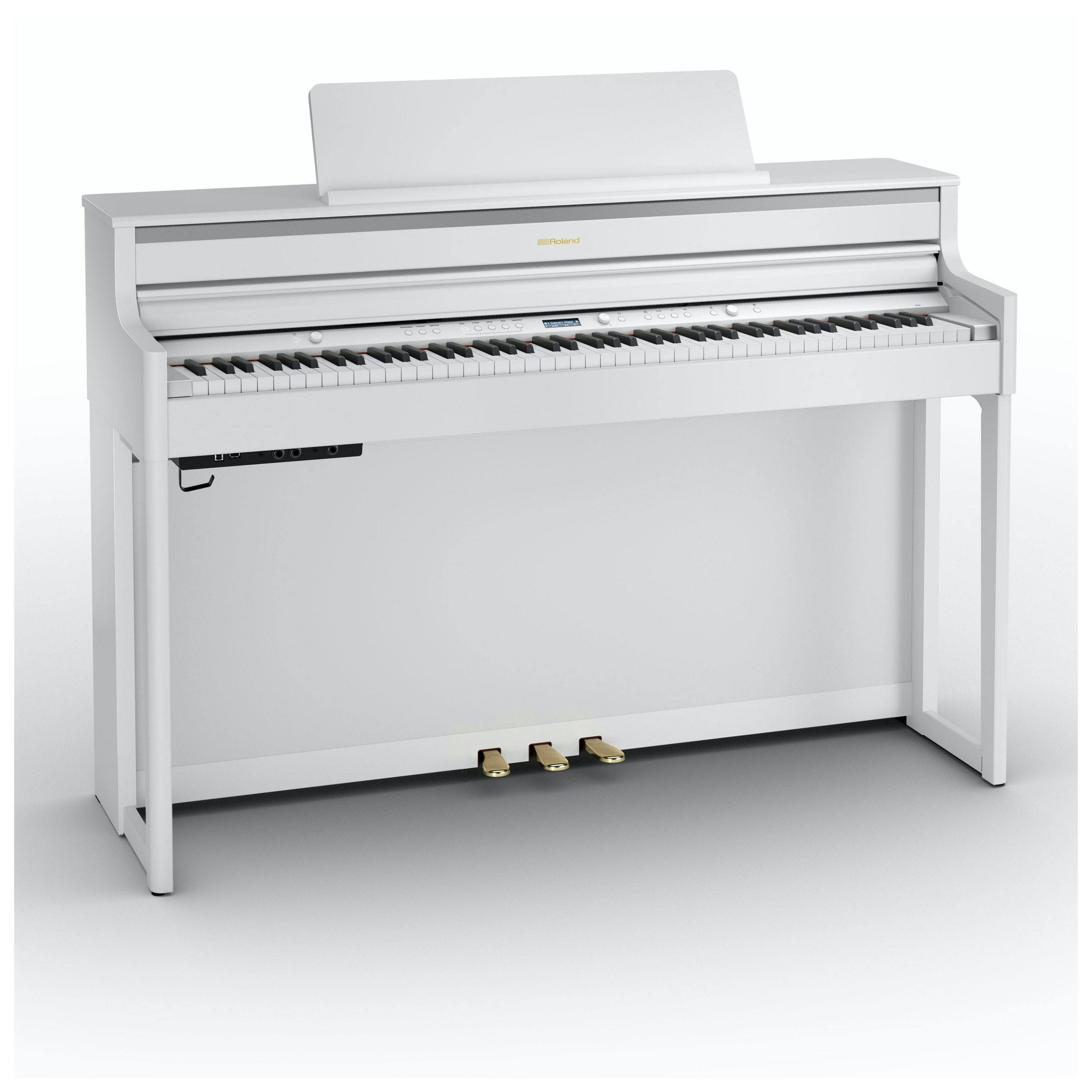 Roland HP704 Digital Piano in White Bundle 1 - 506682-328991-HP704_WH_Depth.jpg