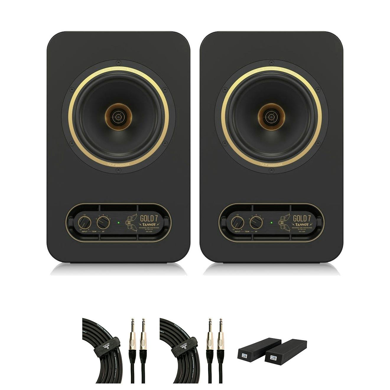 Tannoy Gold 7 Speakers Bundle with RoXdon Monitor Pads and cables - 534274-speaker_bun4_9_BUN-CMZ01-FOAM.jpg