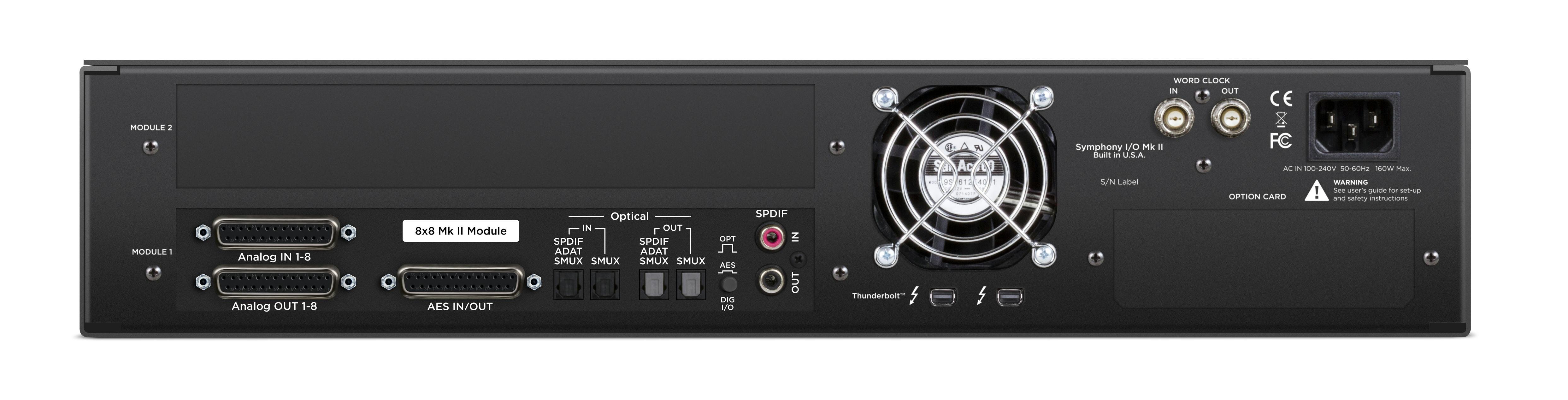 Apogee Symphony I/O MKII Thunderbolt Chassis with 8x8 Module - 102787-APOGEE-SYMPHONY-IO-MkII-8X8-THUNDERBOLT-REAR-VIEW.jpg