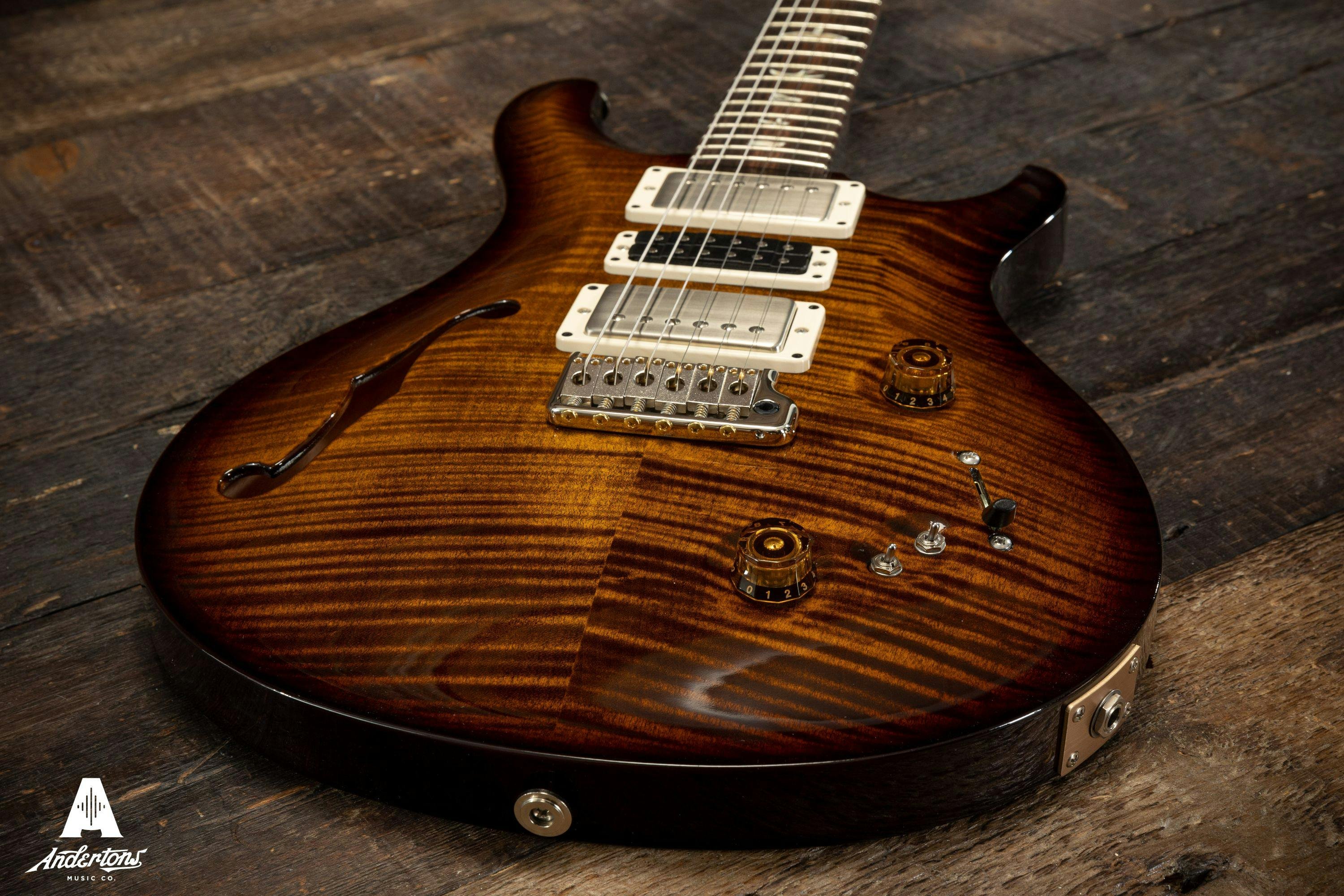 PRS Special Semi-Hollow Electric Guitar in Black Gold Burst - 445773-0316177 (8).jpg
