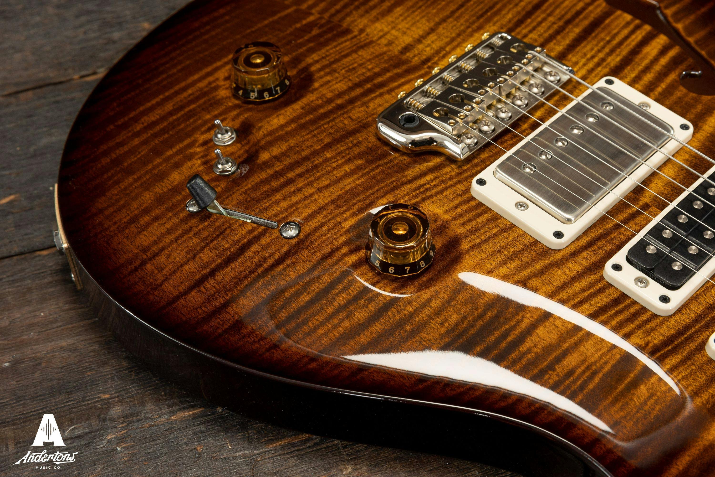 PRS Special Semi-Hollow Electric Guitar in Black Gold Burst - 445780-0316177 (15).jpg