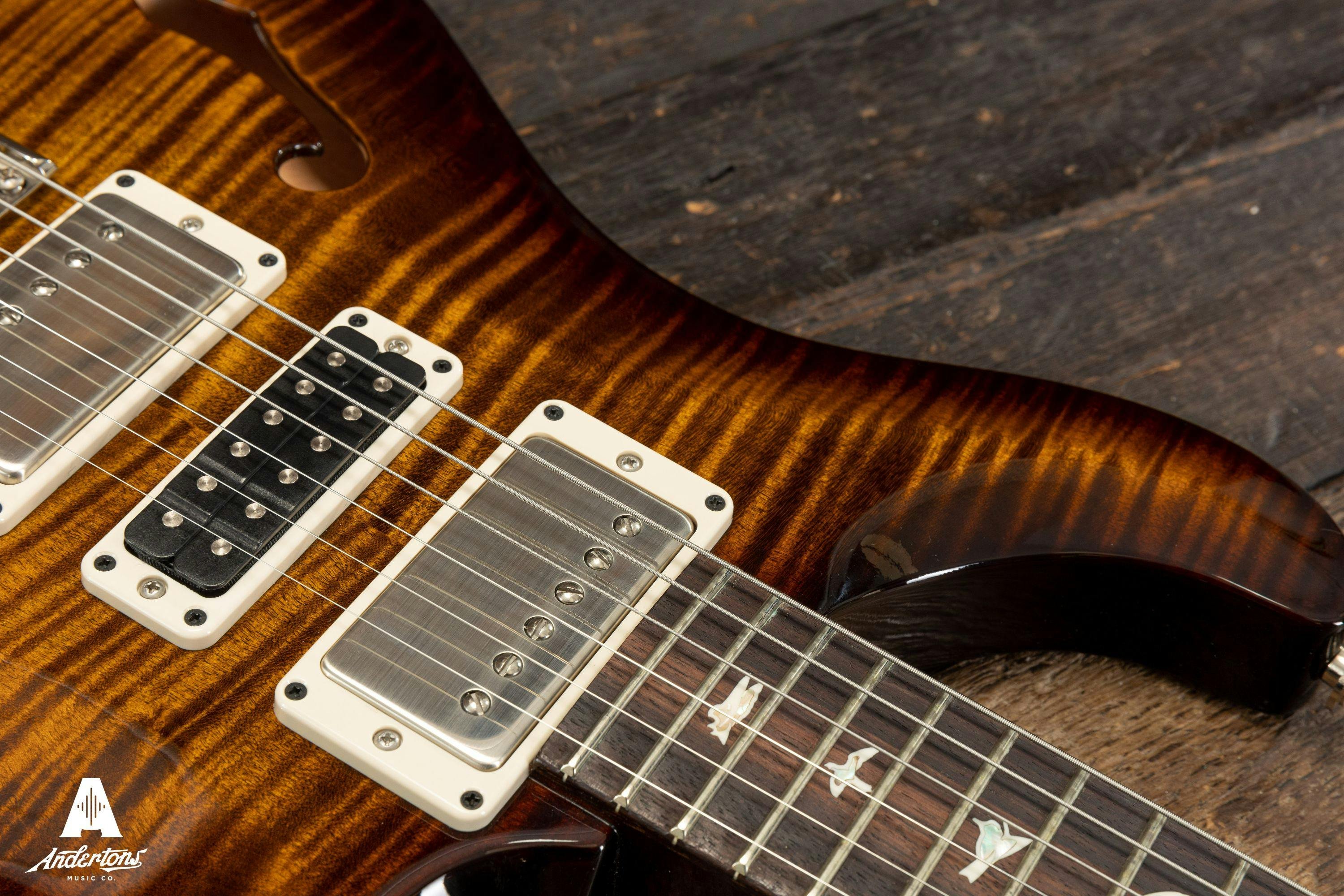 PRS Special Semi-Hollow Electric Guitar in Black Gold Burst - 445782-0316177 (17).jpg