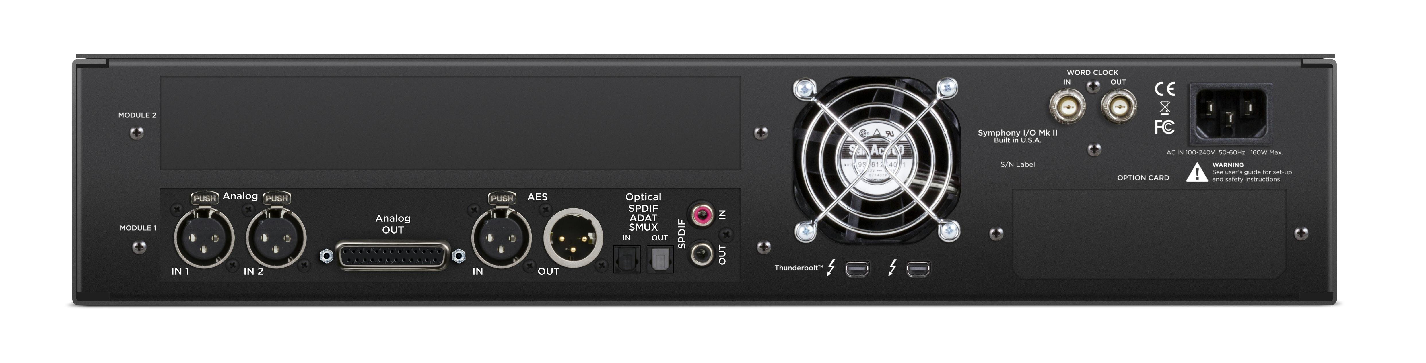 Apogee Symphony I/O MKII Thunderbolt Chassis with 2x6 Module - 102779-APOGEE-SYMPHONY-IO-MkII-2X6-THUNDERBOLT-REAR-VIEW.jpg