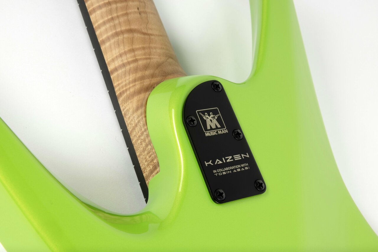 Music Man Kaizen 6-String Multi-Scale Electric Guitar in Kryptonite - 732-LM1-51-00-MB-BM-MusicMan-Kaizen-6-String-Multi-Scale-Electric-Guitar-in-Kryptonite-Neck-Heel.jpg