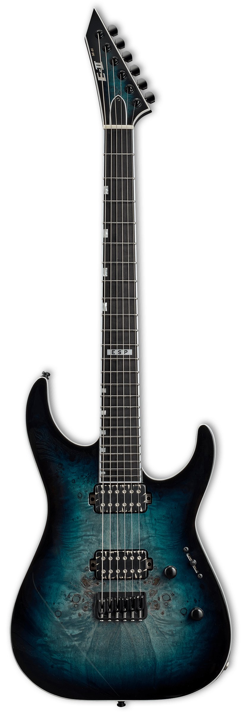 ESP E-II M-II HT Electric Guitar in Mercury Blue Burst - Andertons