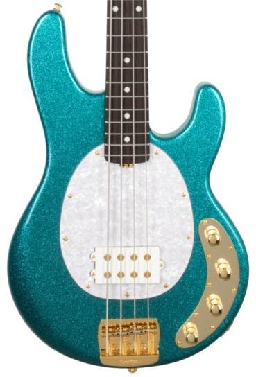 Music Man StingRay Special - Ocean Sparkle - Roasted Maple/Rosewood - Matching Headstock - White Pearloid PG - Gold - 107-OA-21-05-MB-GD-Music-Man-StingRay-Special-Bass-in-Ocean-Sparkle-Hero.jpg