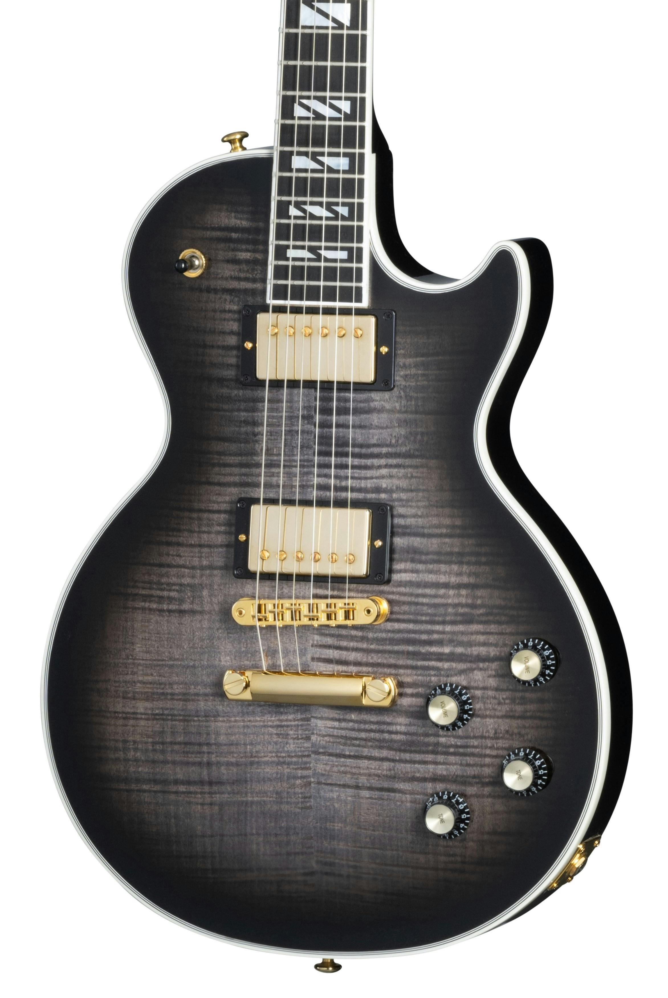 Gibson Les Paul Supreme Electric Guitar in Transparent Ebony Burst - LPSU00E2GH1-gibson-les-paul-supreme-translucent-ebony-burst-hero.jpg