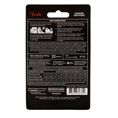 Concert Ear Plugs (10 Pair), Daphne Blue - 0990541004-Fender_Concert_Ear_Plugs_Blue_Back.jpg
