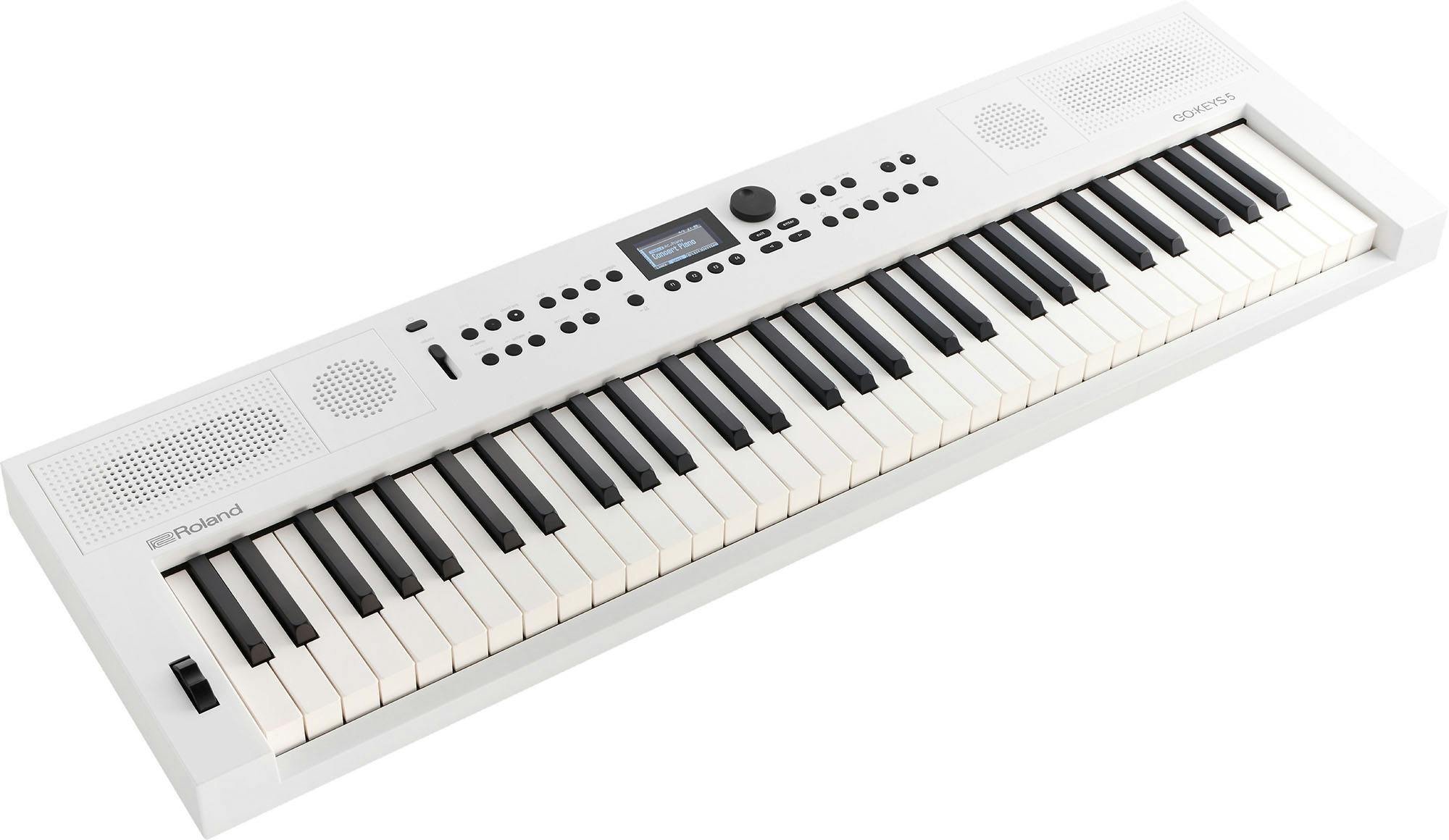 Roland Go Keys 5 - 61 Key Keyboard In White - GO-KEYS-5-WH-GOKEYS5-WH_angle.jpg