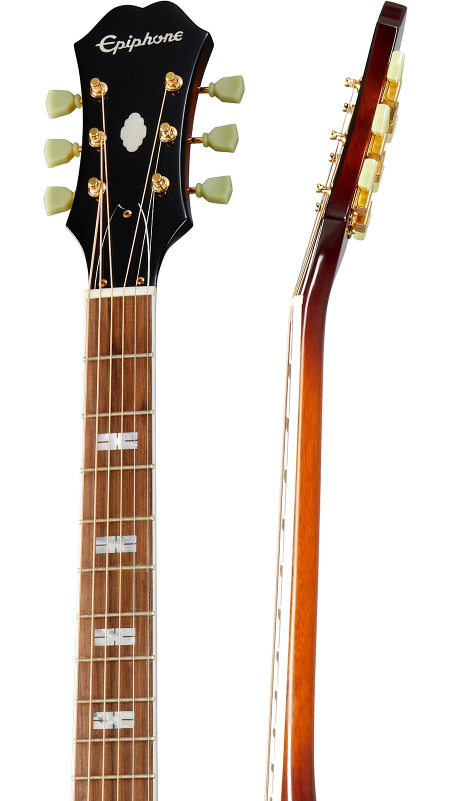 Epiphone Masterbuilt Frontier Acoustic in Iced Tea Aged Gloss - 374184-Frontier Neck.jpg