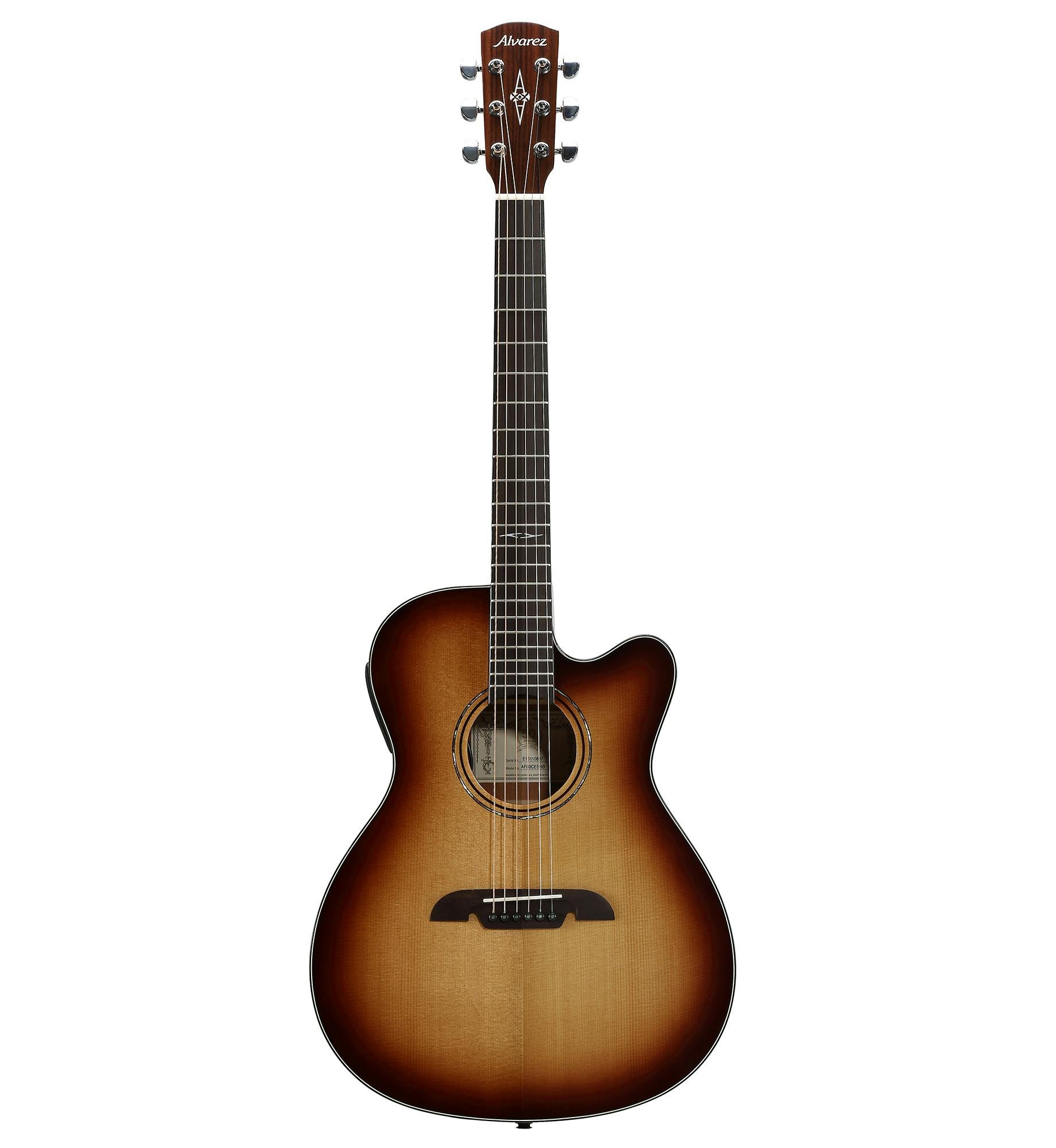 Alvarez Artist AF60CE Folk OM Electro-Acoustic in Shadowburst - 471482-AF60CESHB-Front-1.jpg