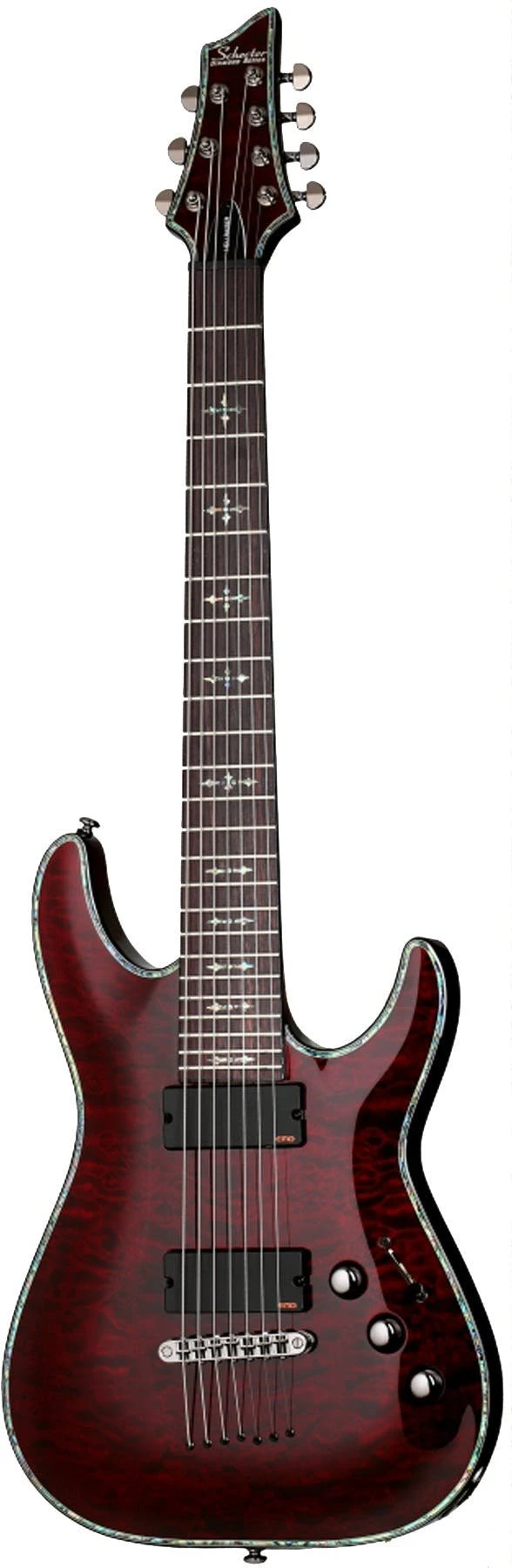 Schecter Hellraiser C-7 7 String Electric Guitar in Black Cherry  - 46023-tmpF1AB.jpg