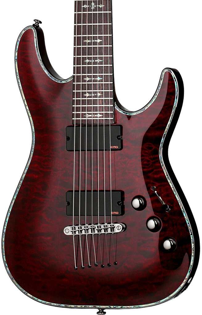 Schecter Hellraiser C-7 7-String Electric Guitar in Black Cherry