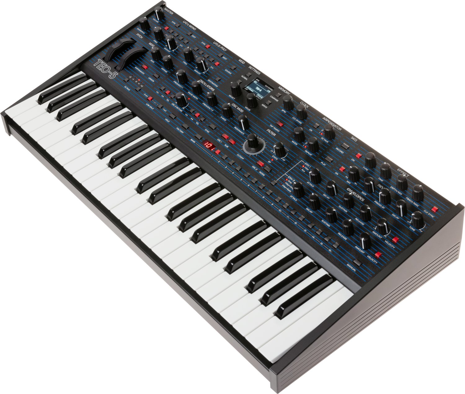 Oberheim TEO-5 Analog Synthesizer - TEO5_3-4Lft_7668_transparent_HiRes.jpg