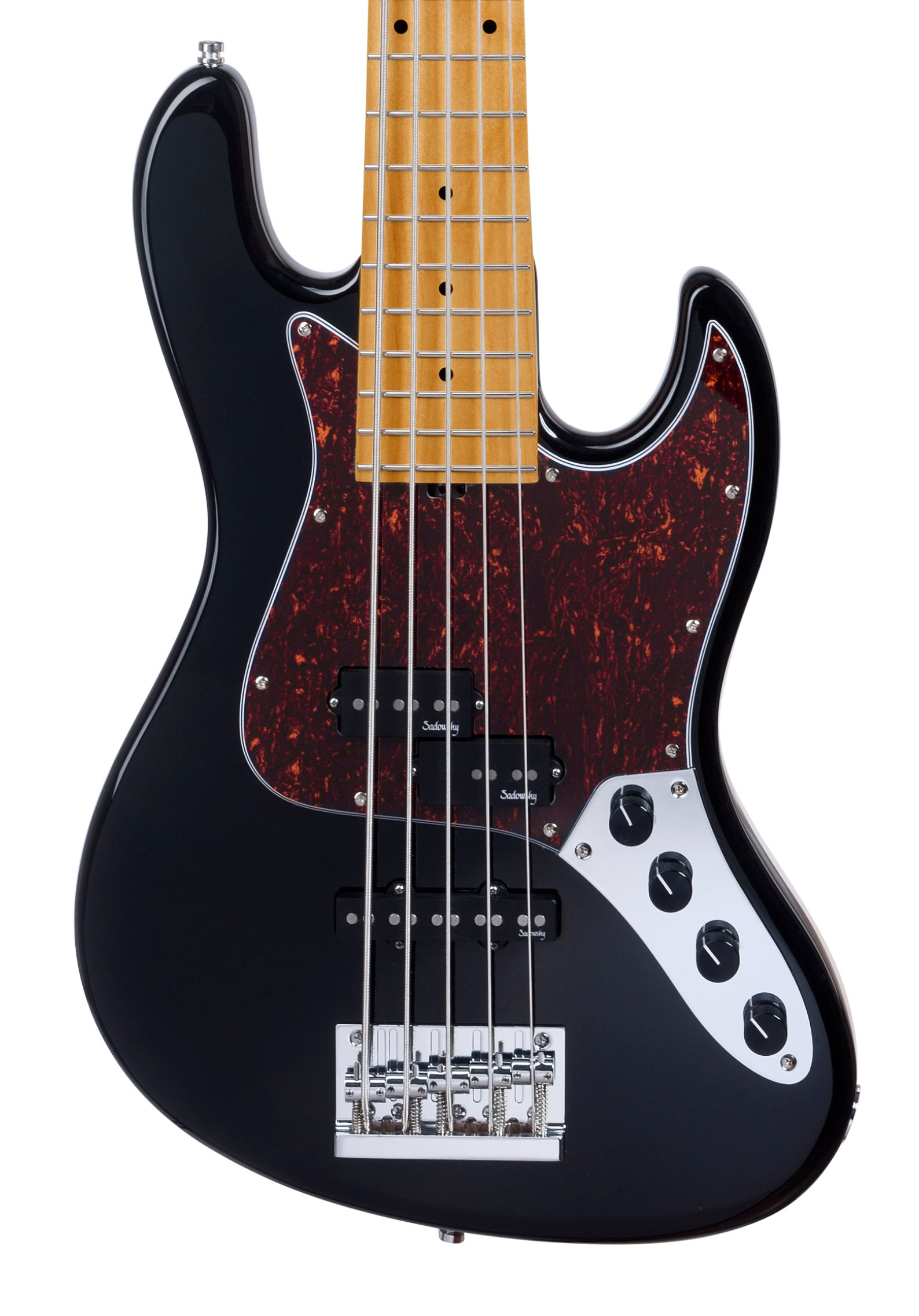 Sadowsky MetroExpress SMX 21 Fret Hybrid PJ 5 String in Black Pearl, Roasted Maple - SAD-MX21HP5-23M-hero.jpg