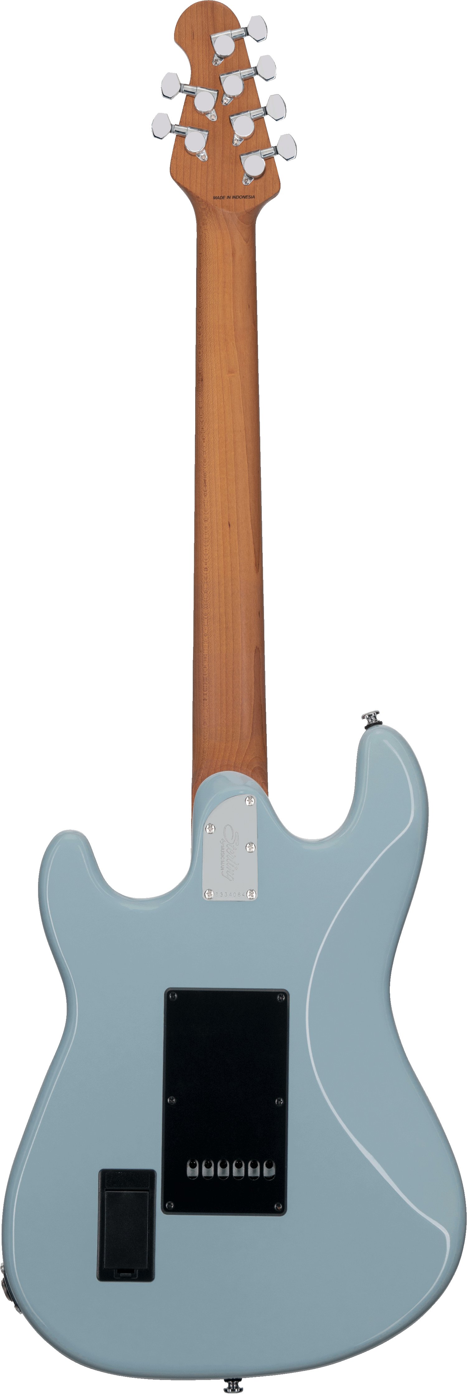 Sterling By Music Man Cutlass CT50 HSS RN Aqua Grey Electric Guitar - CT50XHSSAGRR2-Sterling-By-Music-Man-Cutlass-CT50HSS-Plus-Electric-Guitar-in-Aqua-Grey-Back-Full.jpg