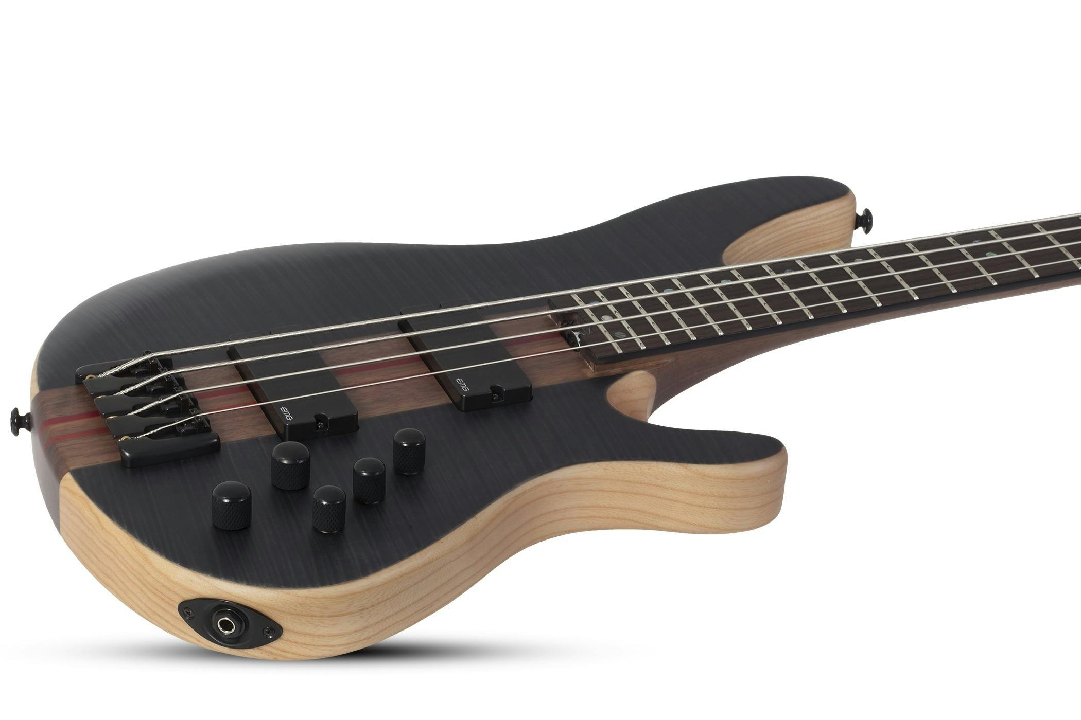 Schecter Signature Charles Berthoud CB-4 See Thru Black Satin Bass Guitar - SCH-BAS-2871-Schecter-Signature-Charles-Berthoud-CB-4-See-Thru-Black-Satin-Bass-Guitar-Jack.jpg