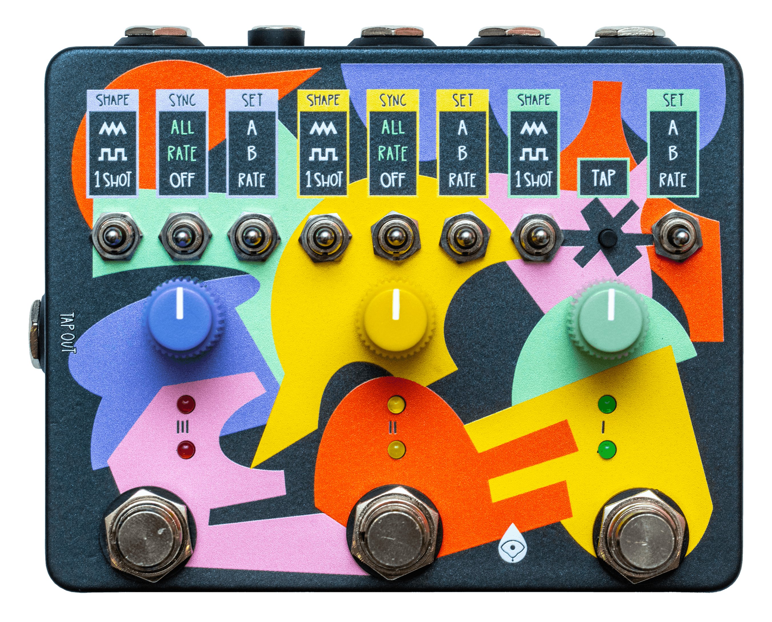 Old Blood Noise Endeavors Expression Ramper X3 Syncable Triple Expression Pedal - OBN-EXRAMX3-obne-expression_ramper_x3-front.jpg