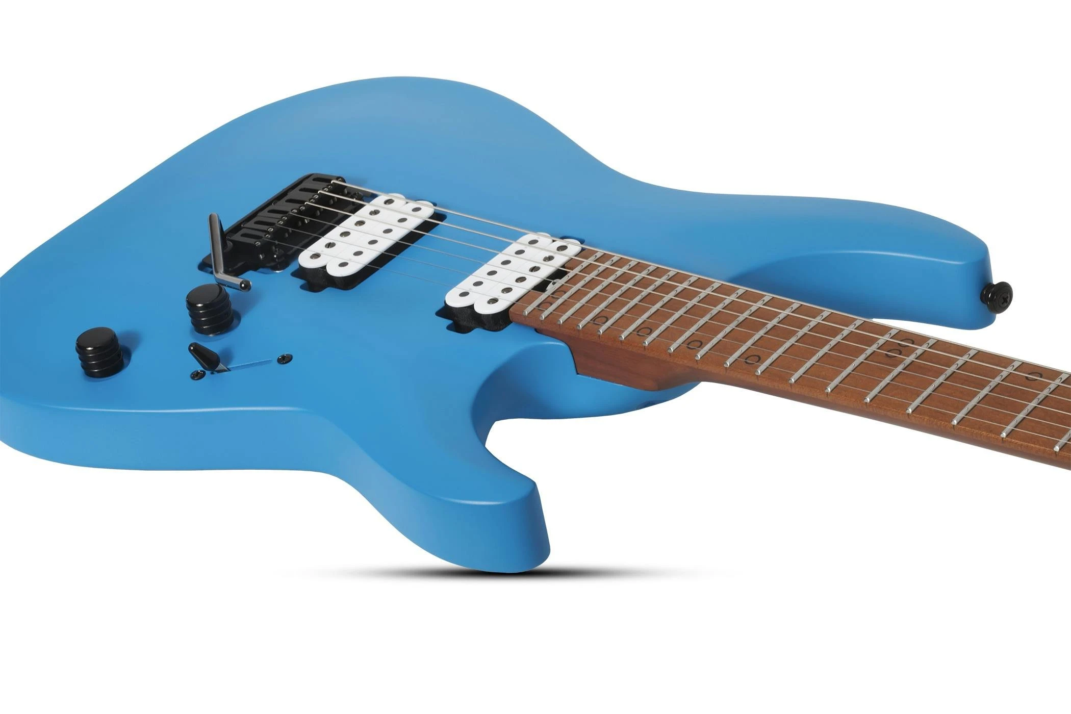 Schecter Aaron Marshall AM-6 Trem Electric Guitar in Satin Royal Sapphire - SCH-GTR-2944-aaron-marshall-schecter-sapphire-angle-6.jpg