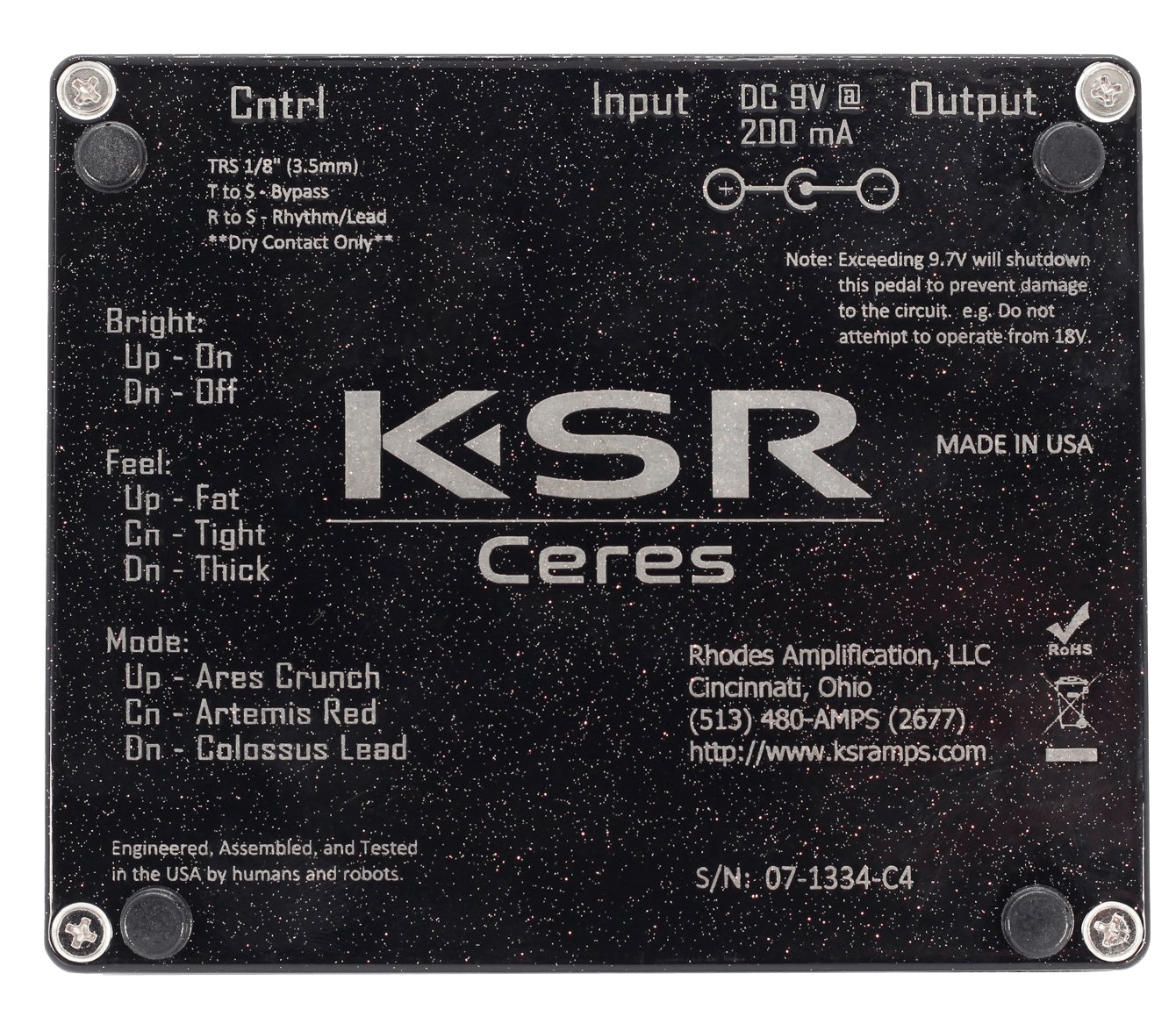 KSR Ceres 3 Channel High-Gain Preamp Pedal - Andertons Music Co.