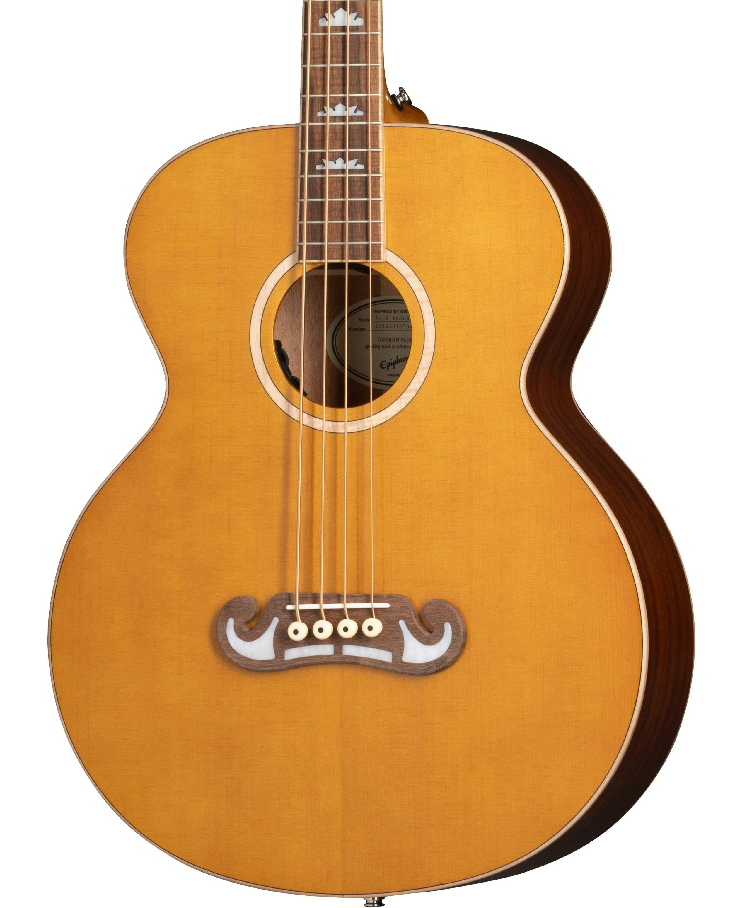 Epiphone El Capitan J-200 Studio Electro Acoustic Bass Guitar in Aged  Vintage Natural - Andertons Music Co.