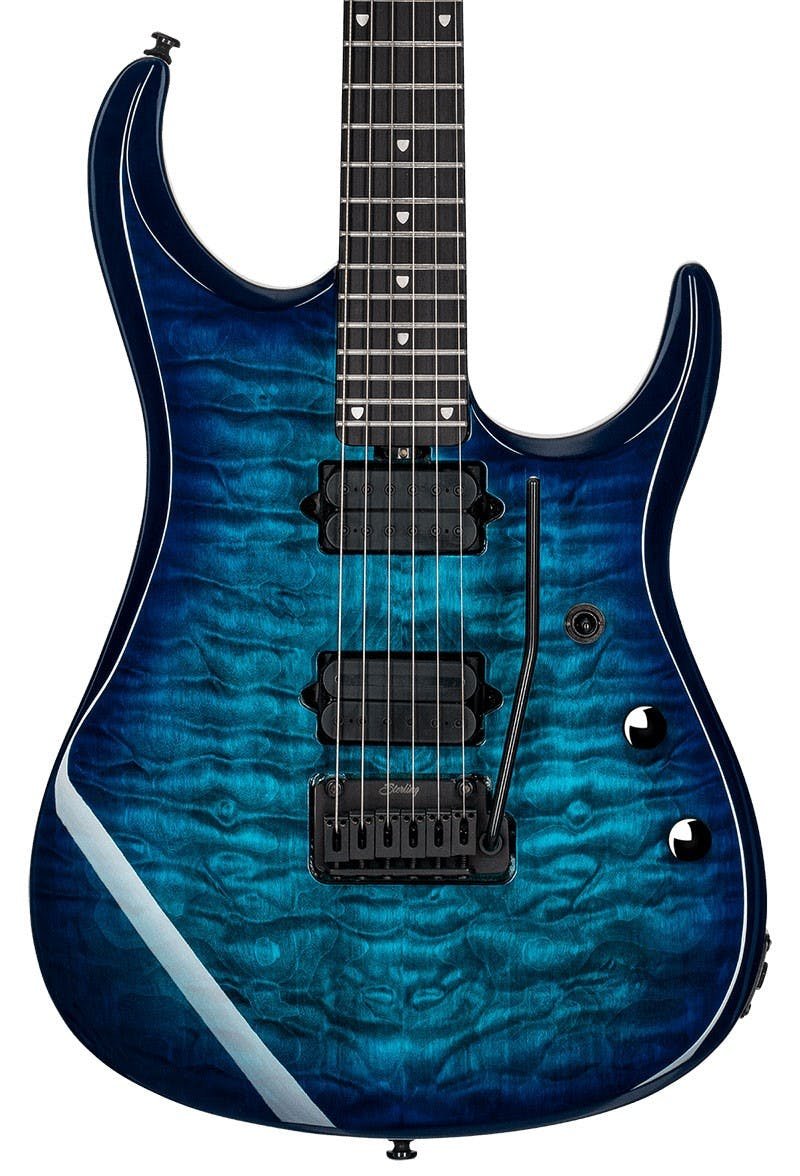 Sterling by Music Man JP15 Dimarzio Quilted Maple Cerulean Paradise - JP150DQMCPDE2WB-Sterling-by-Music-Man-JP15-Dimarzio-Quilted-Maple-Cerulean-Paradise-Hero.jpg