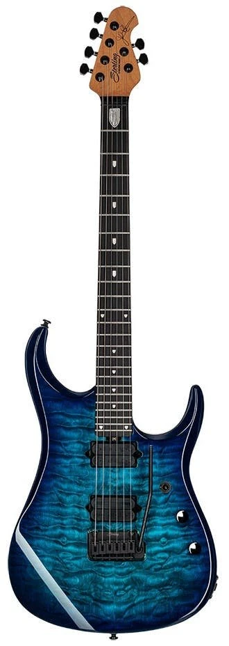 Sterling by Music Man JP150 Dimarzio Quilted Maple Cerulean Paradise - JP150DQMCPDE2WB-Sterling-by-Music-Man-JP15-Dimarzio-Quilted-Maple-Cerulean-Paradise-Front.jpg