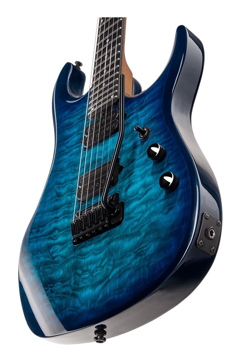 Sterling by Music Man JP15 Dimarzio Quilted Maple Cerulean