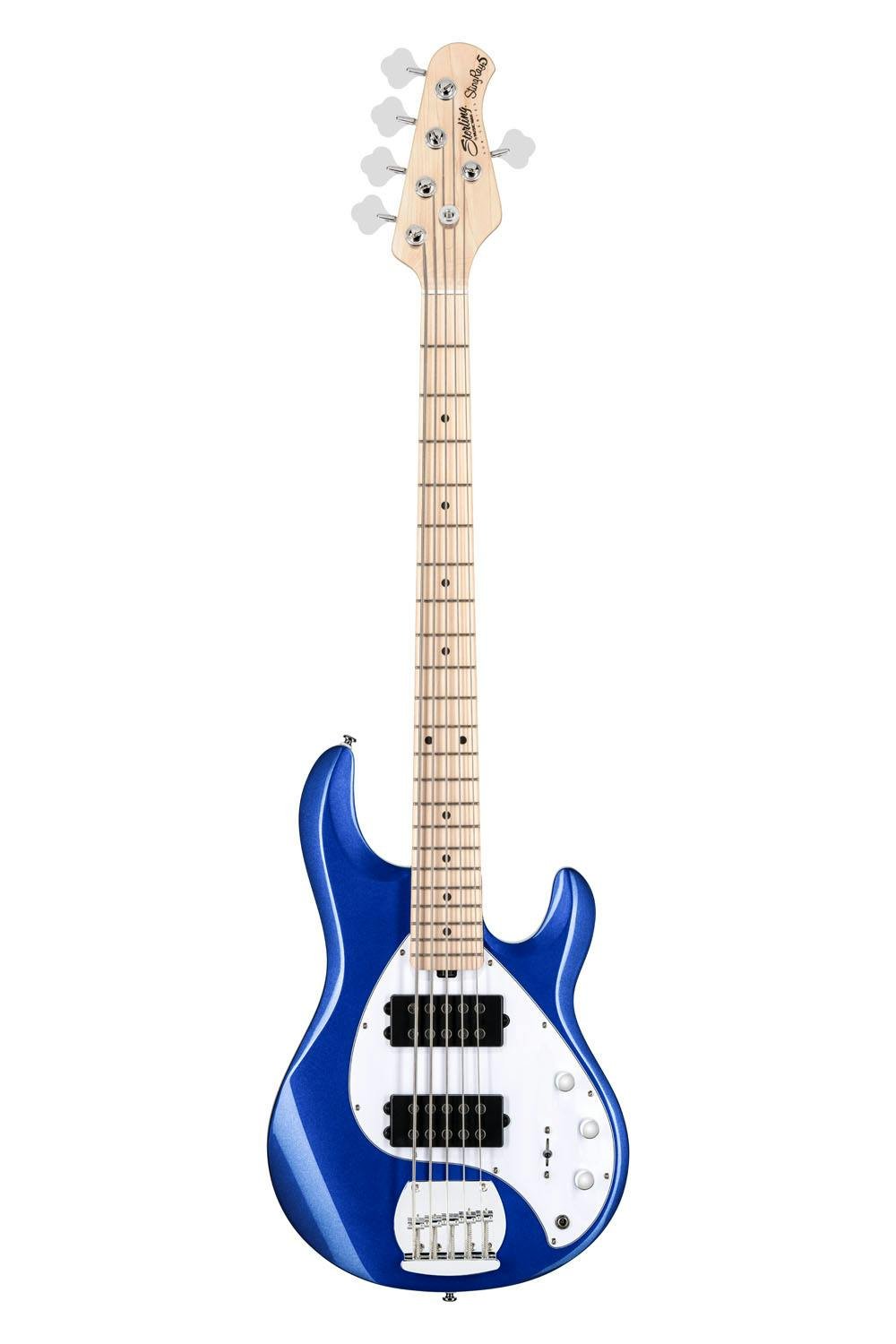 Sterling by Music Man Sub Stingray Ray5HH 5-String Bass Guitar in Cobra Blue - RAY5HHCOBM1-ST-RAY5HH-COB-M1-FRONT-FULL.jpg
