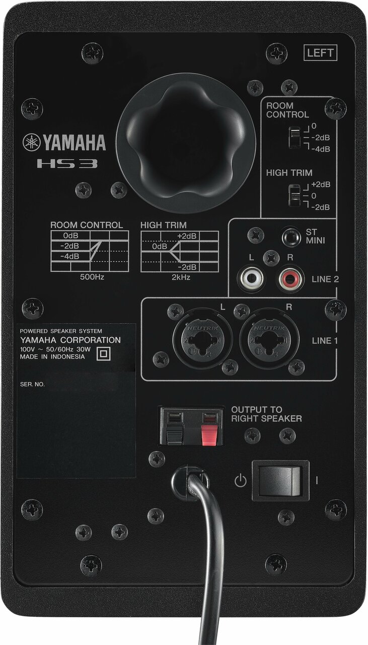 Yamaha HS3 Studio Monitors - CHS3UK-HS3-black-L-rear.jpg
