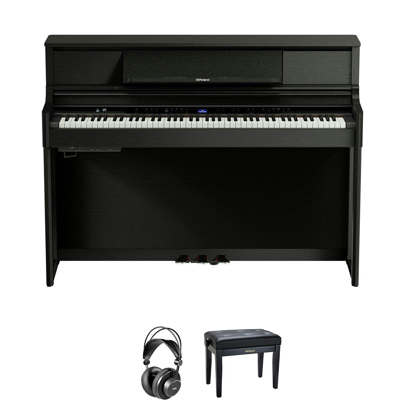 Roland LX-5-CH Home Piano in Charcoal Black Bundle with Headphones and Bench - _BUN-LX5CH-STAND-BUN-LX5CH-STAND.jpg