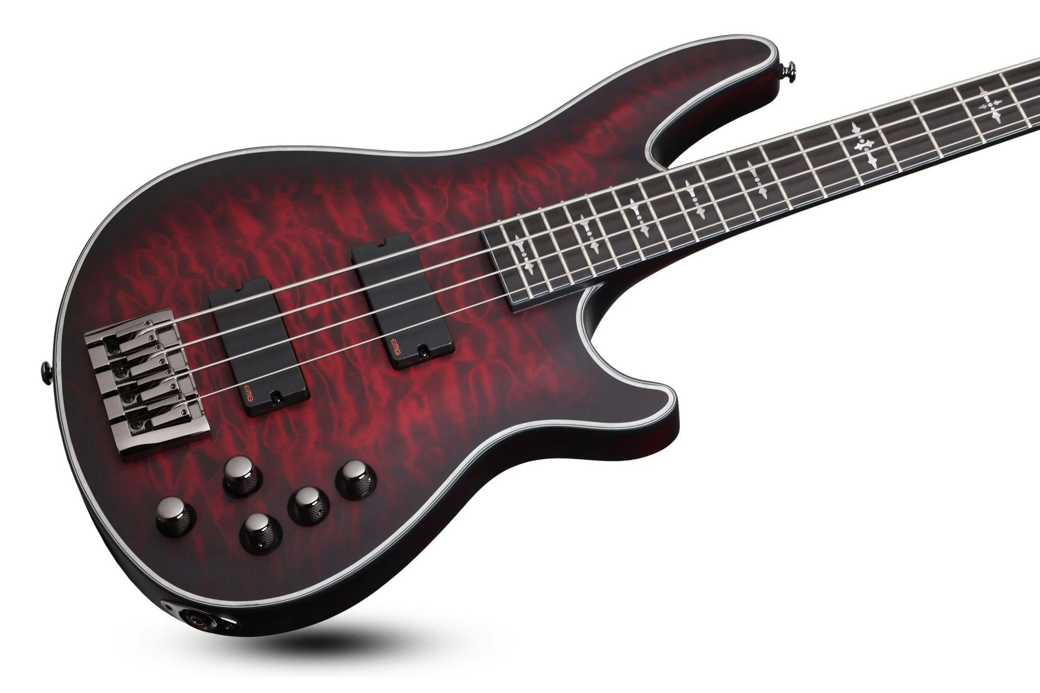 Schecter Hellraiser Extreme-4 Bass Guitar in Crimson Red Burst Satin - SCHECTER-1910-Hellraiser-Extreme-Crimson-Red-Burst-Satin-7.jpg