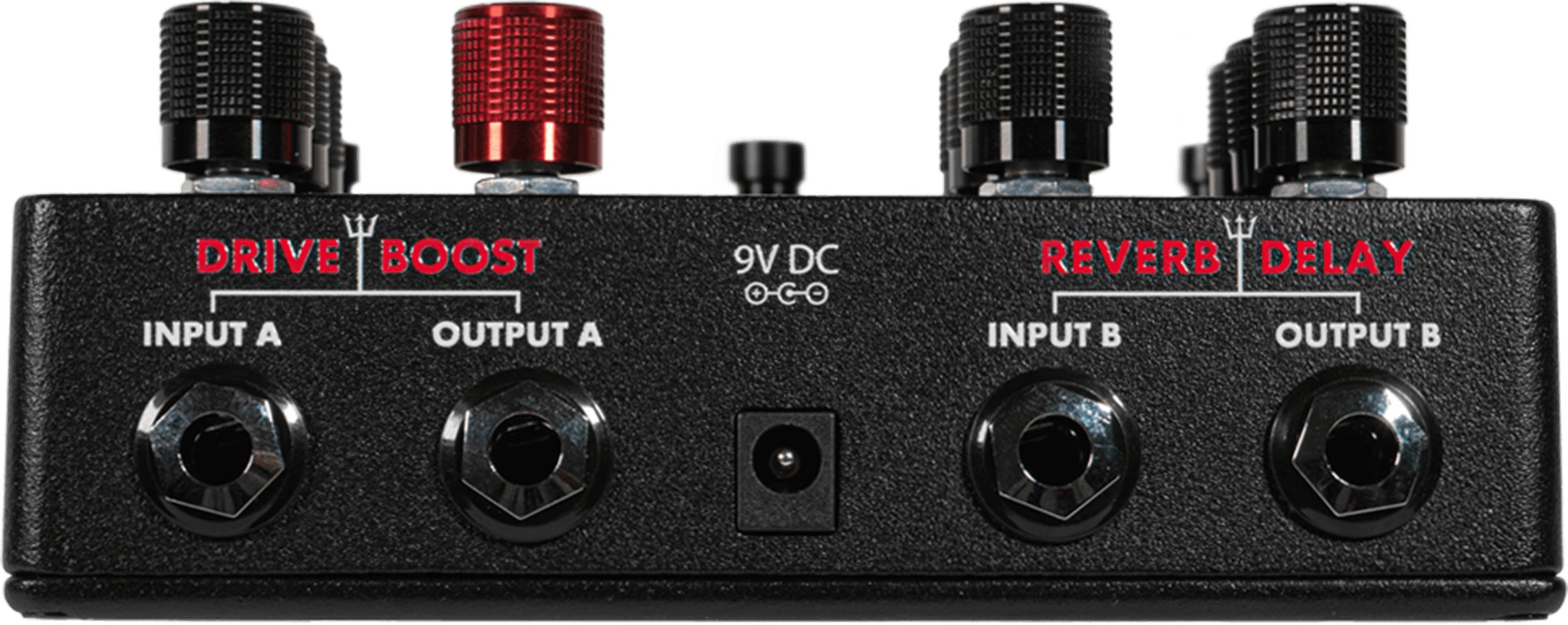 AllPedal Devils Triad Jeff Loomis Signature Distortion Boost Delay Reverb Pedal - ALL-SDEVI-allpedal-devils-triad-top.jpg