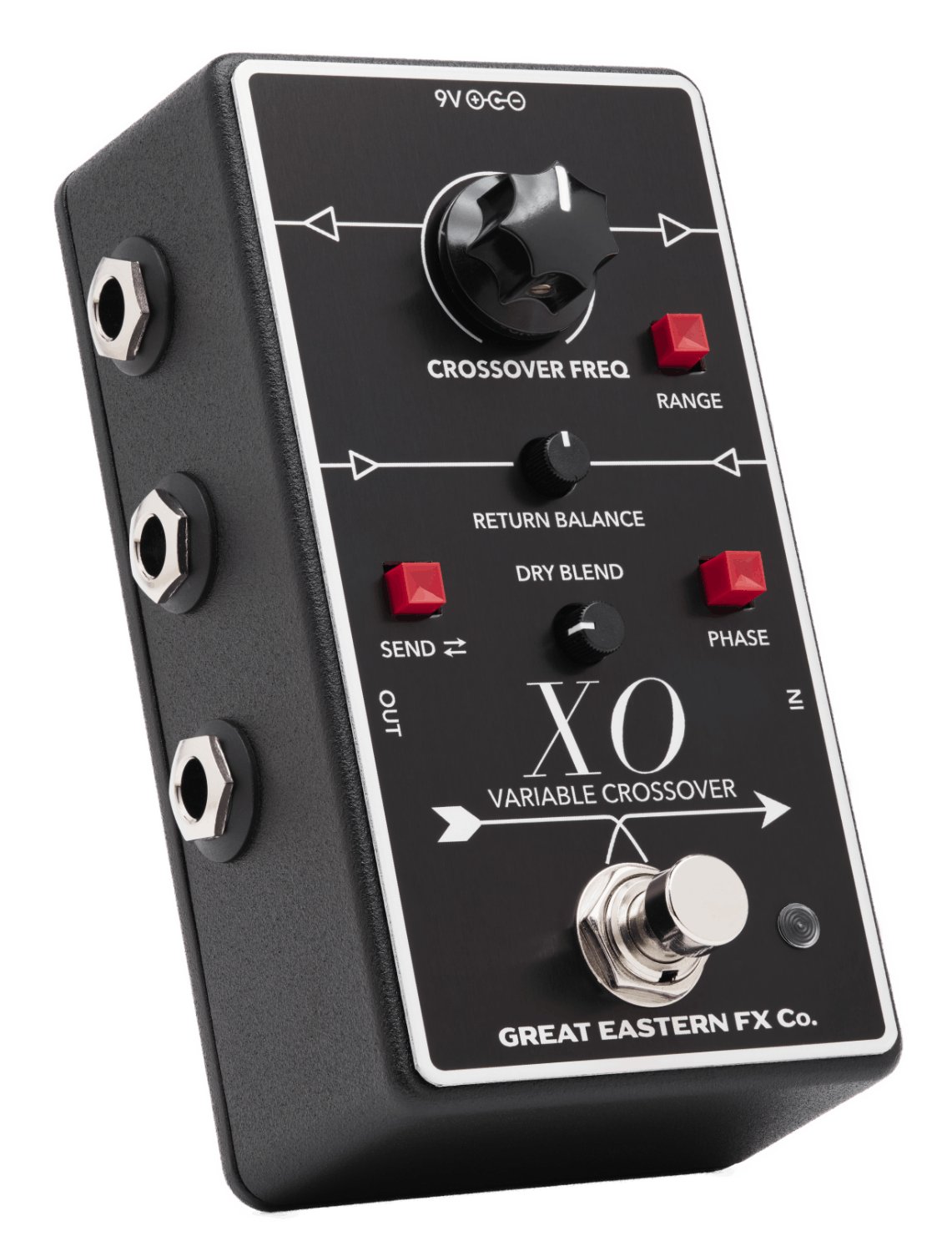 Great Eastern FX Co. XO Variable Crossover Frequency Splitter Pedal - GEFX-XO-XO-3qtr-cutout.jpg
