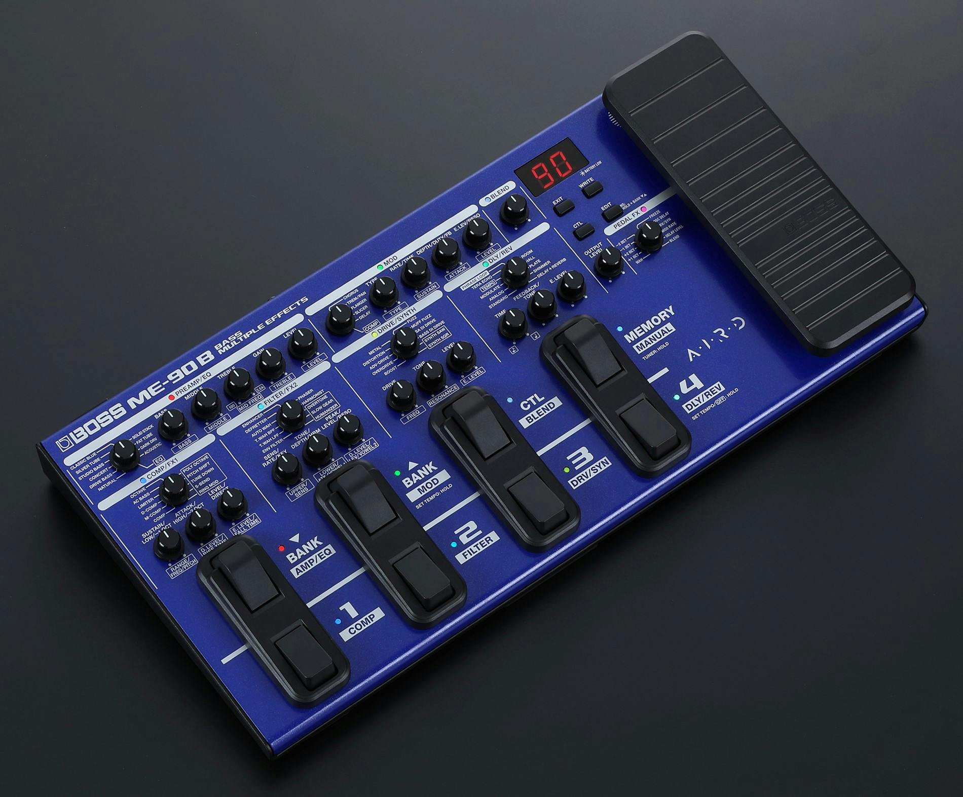 BOSS ME-90B Bass Guitar Multi-FX Processor - ME90B-ME-90B_angle2.jpg