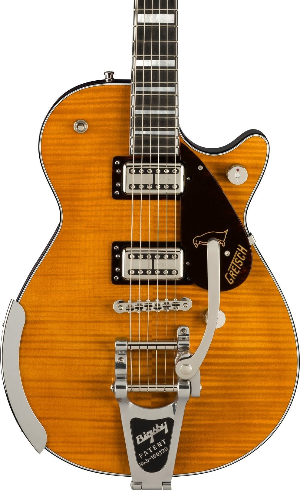 Gretsch G6134TFM-NH Nigel Hendroff Signature Penguin Electric Guitar in Amber Flame - 517525-Gretsch G6134TFM-NH Nigel Hendroff Signature Penguin Electric Guitar in Amber Flame.jpg