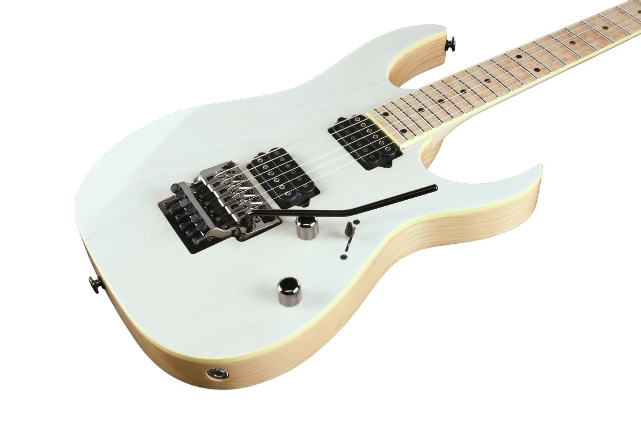 Ibanez RG652AHMFXRPB RG Prestige Electric in Antique White Blonde - RG652AHM-AWD-ibanez-RG652AHM_AWD-antique-white-blonde-angle-2.jpg