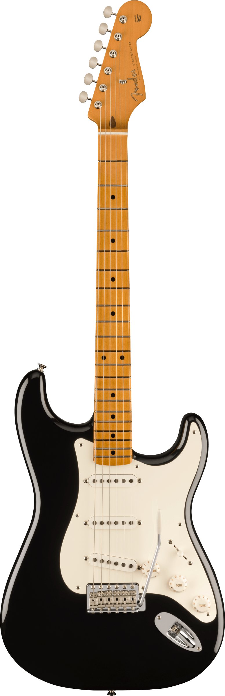 Fender Vintera II '50s Stratocaster Electric Guitar in Black - 0149012306-Fender-Vintera-II-'50s-Stratocaster-in-Black-Front.jpg