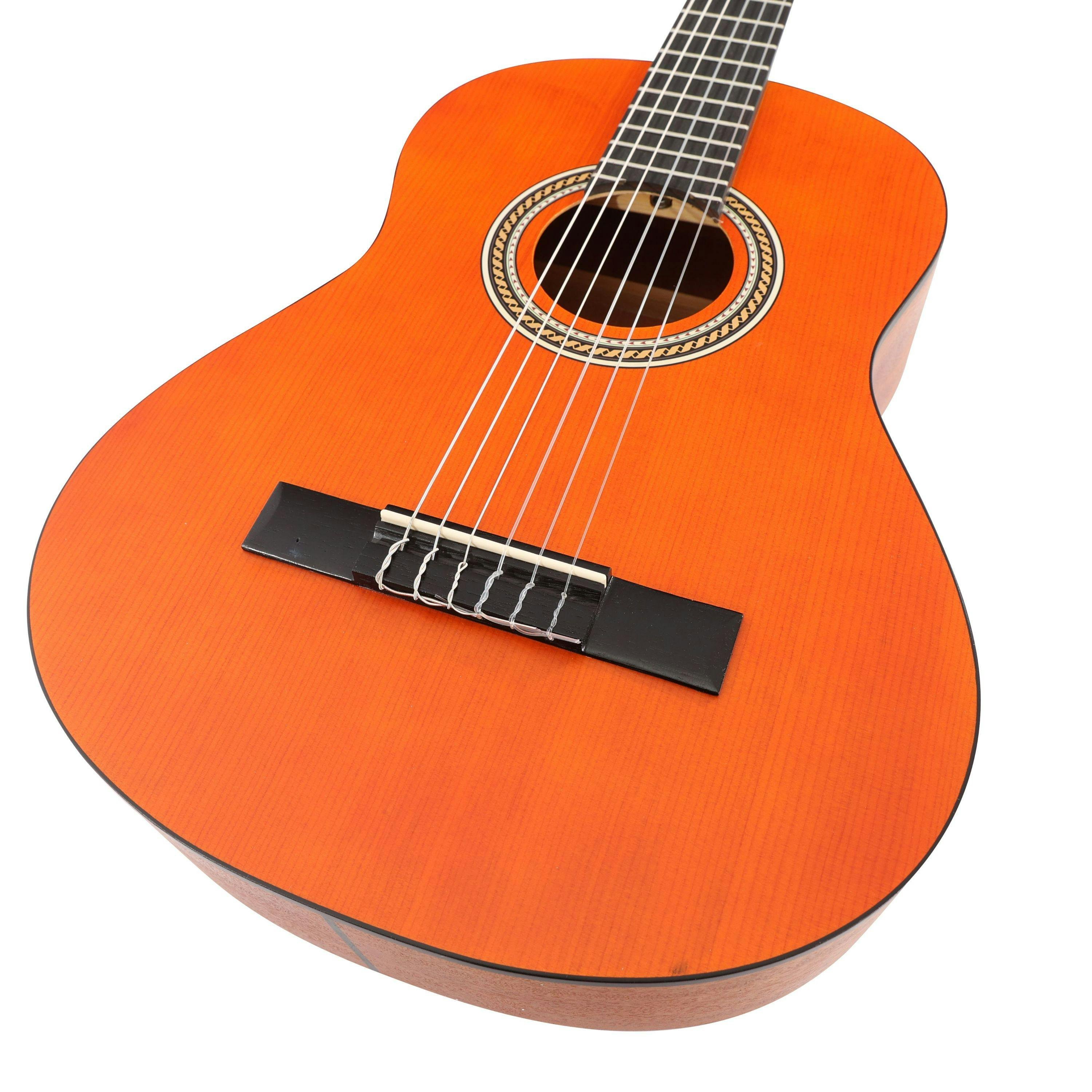 EastCoast 3/4 Size Deluxe Classical Nylon String Acoustic Guitar with Gig Bag - 479401-EastCoast C1 3 4 Size Classical Guitar in Natural 4.jpg